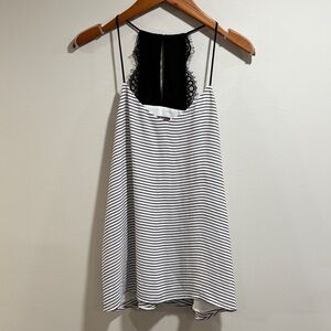 Express‎ Women's Black and White Striped Camisole Top Size M
